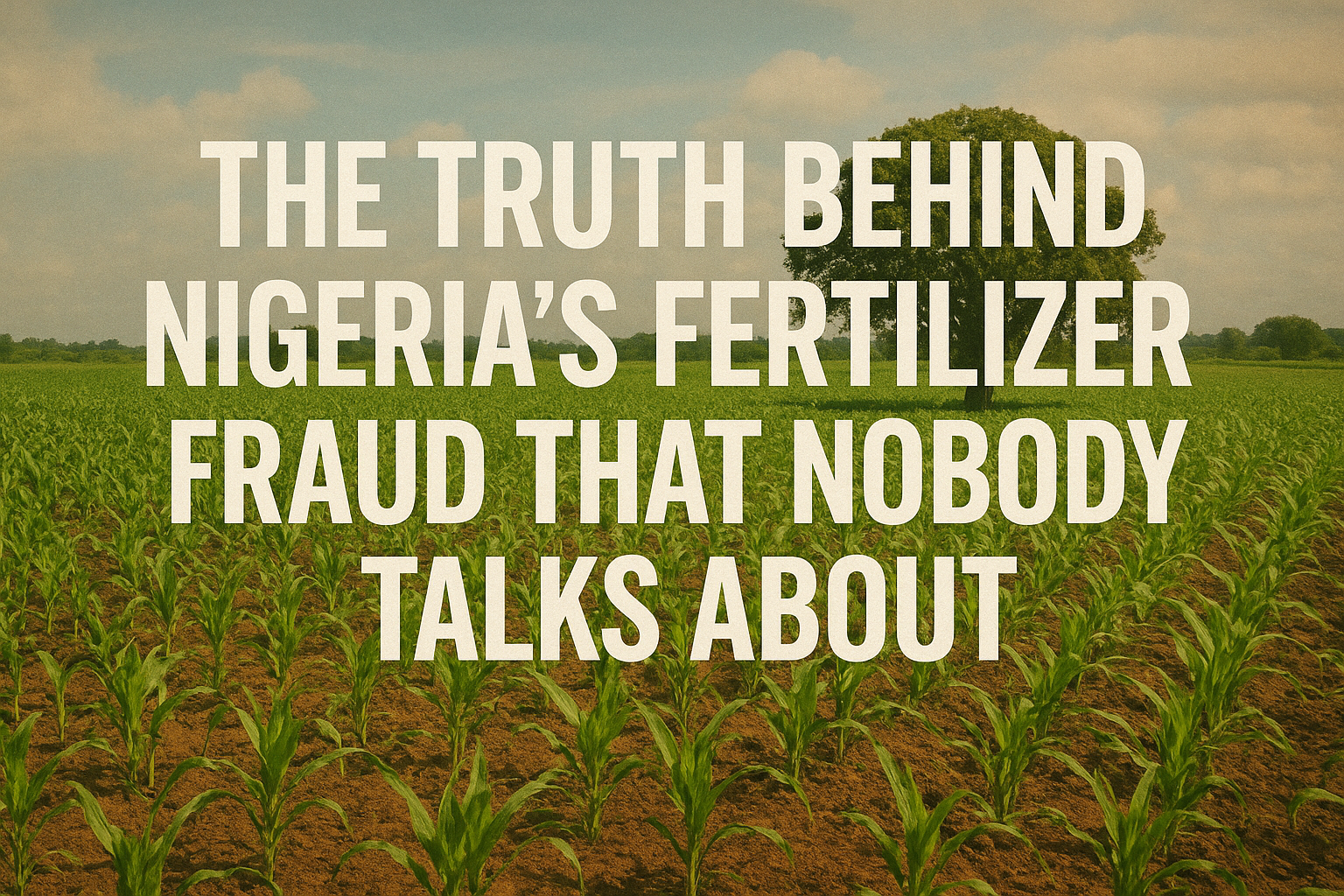 The Truth Behind Nigeria’s Fertilizer Fraud That Nobody Talks About